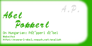 abel popperl business card